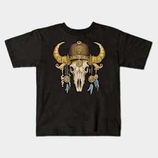 Buffalo skull wild west Kids T-Shirt